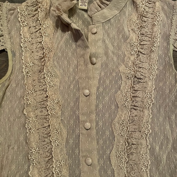 Free People Women’s Tan Blouse XS - Picture 2 of 4